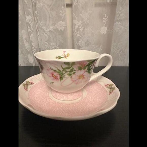Grace Other - Grace Teaware Fine Porcelain Pink Floral Tea Cup and Saucer Set - Vintage Look
